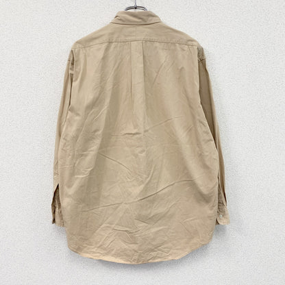 Ralph Lauren　ラルフローレン　BLAKE　長袖シャツ　ボタンダウンシャツ　無地　ベージュ　Lサイズ