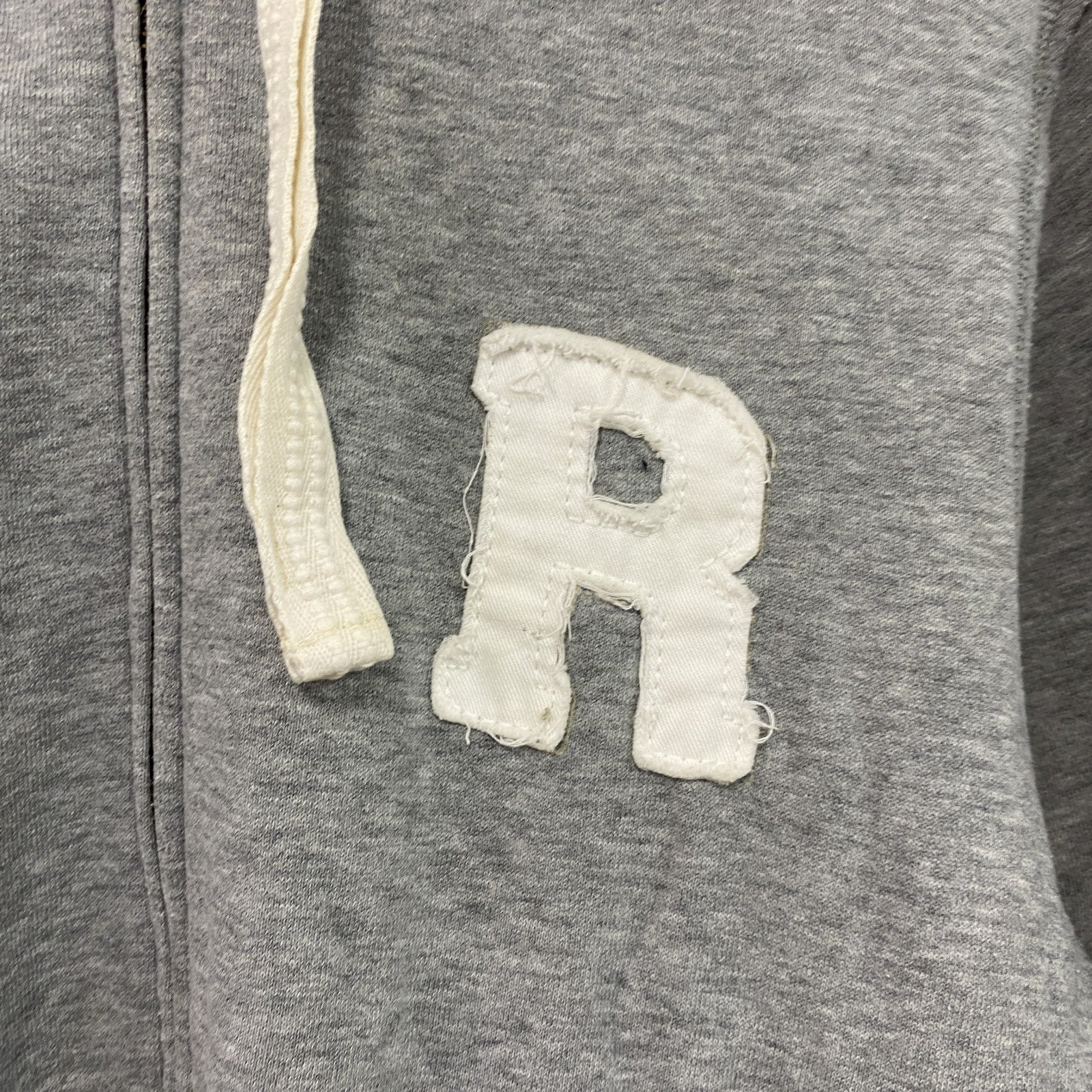RUSSELL ATHLETIC　ラッセルアスレチック　フルジップスウェットパーカー/フーディー　ワッペン　灰色　グレー　Lサイズ