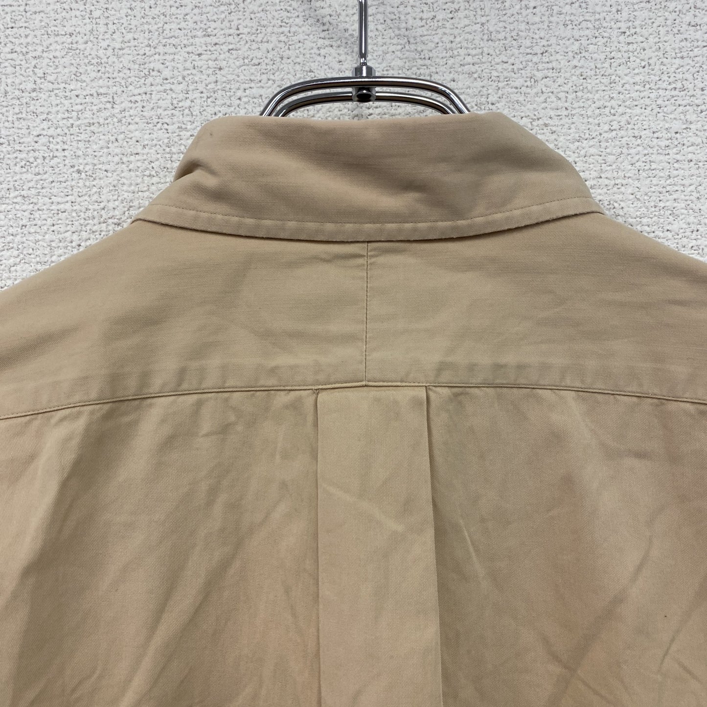 Ralph Lauren　ラルフローレン　BLAKE　長袖シャツ　ボタンダウンシャツ　無地　ベージュ　Lサイズ