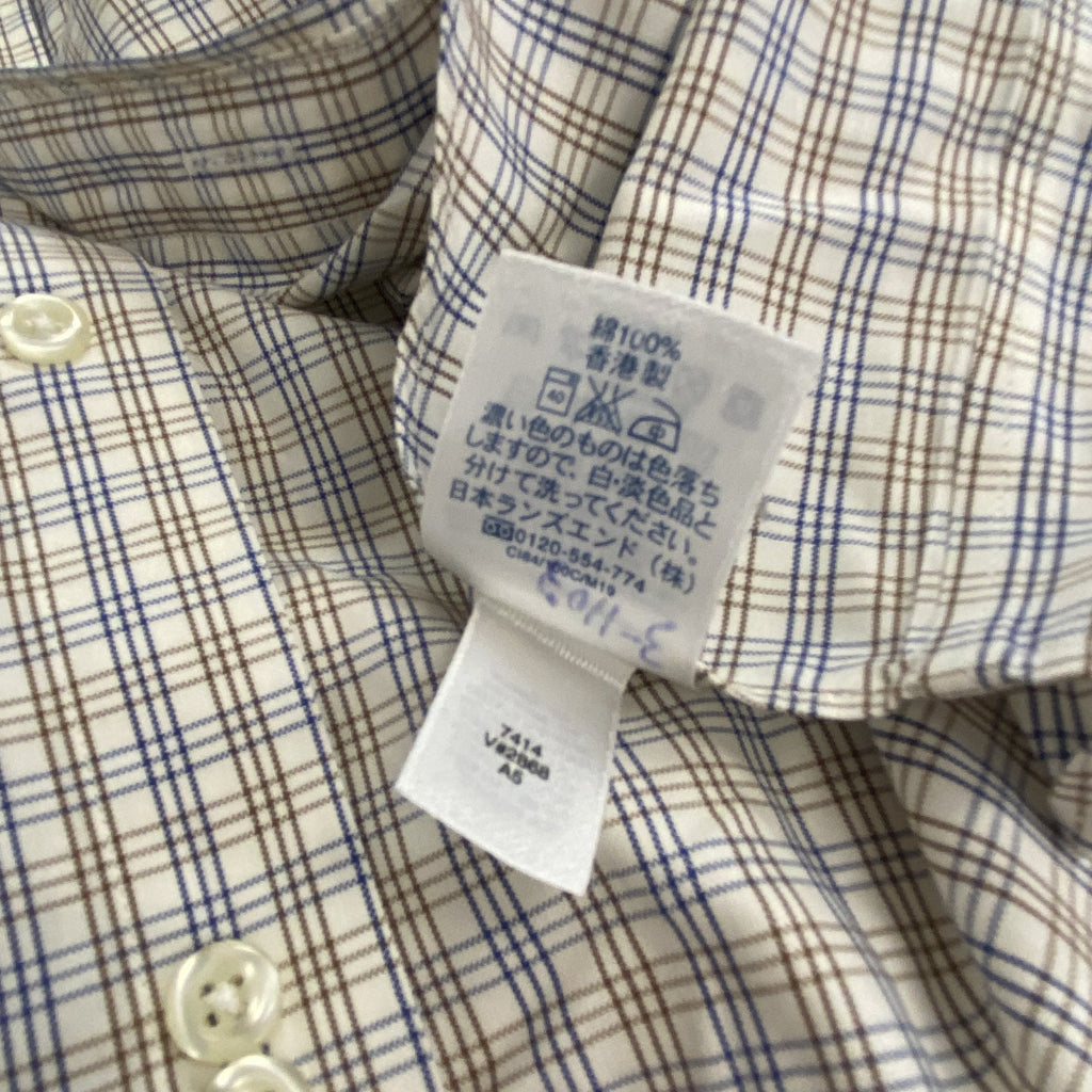 LAND’S END　ランズエンド　長袖シャツ　チェック柄　16・33サイズ　古着