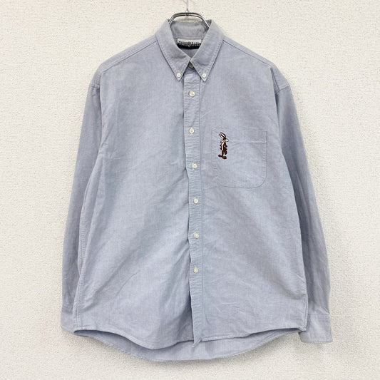 Warner Bros.　ワーナーブラザーズ　長袖シャツ　ボタンダウンシャツ　オックスフォード　ライトブルー　Mサイズ