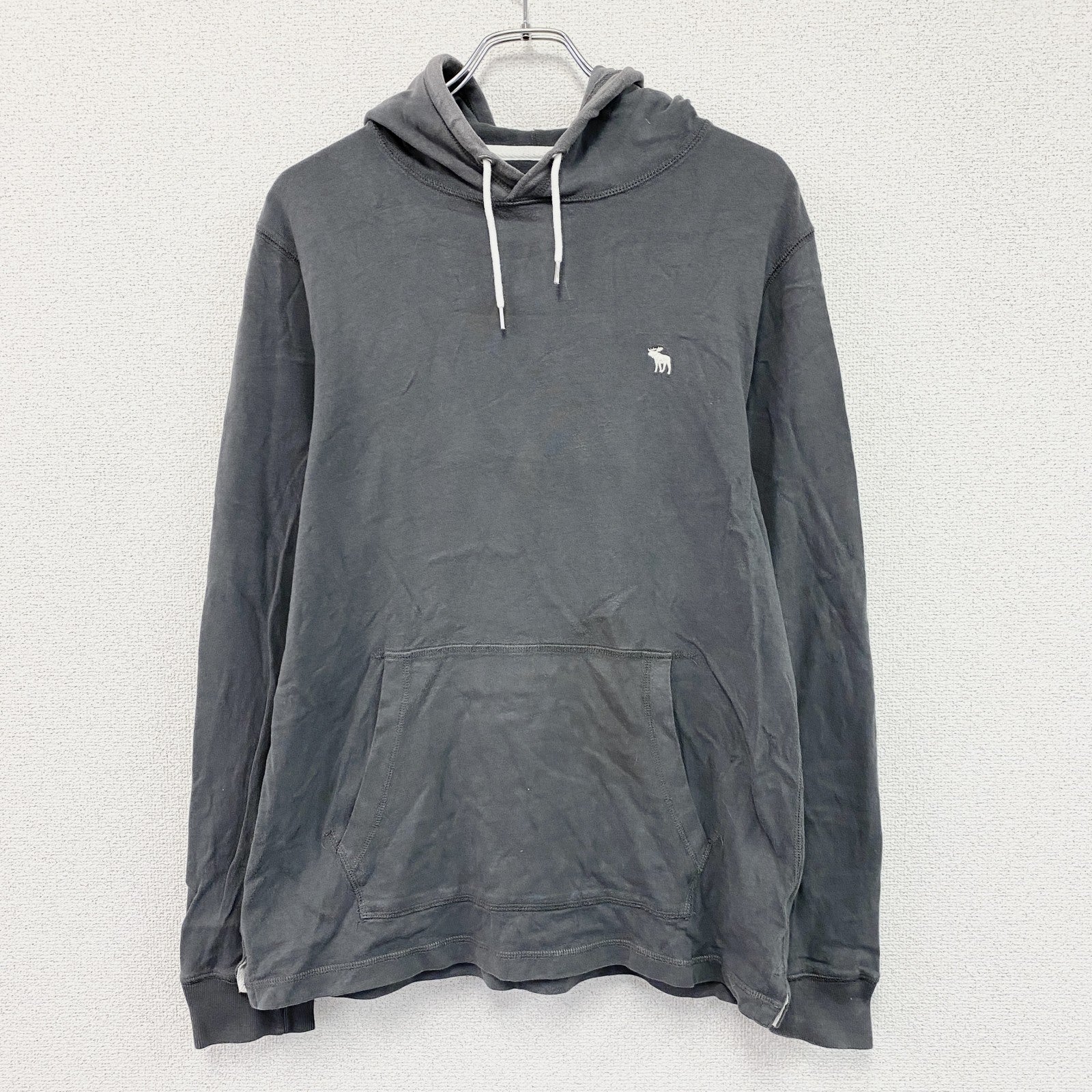 Abercrombie＆Fitch　アバクロンビー＆フィッチ　スウェットパーカー/フーディー　フェード　ダークグレー　Mサイズ