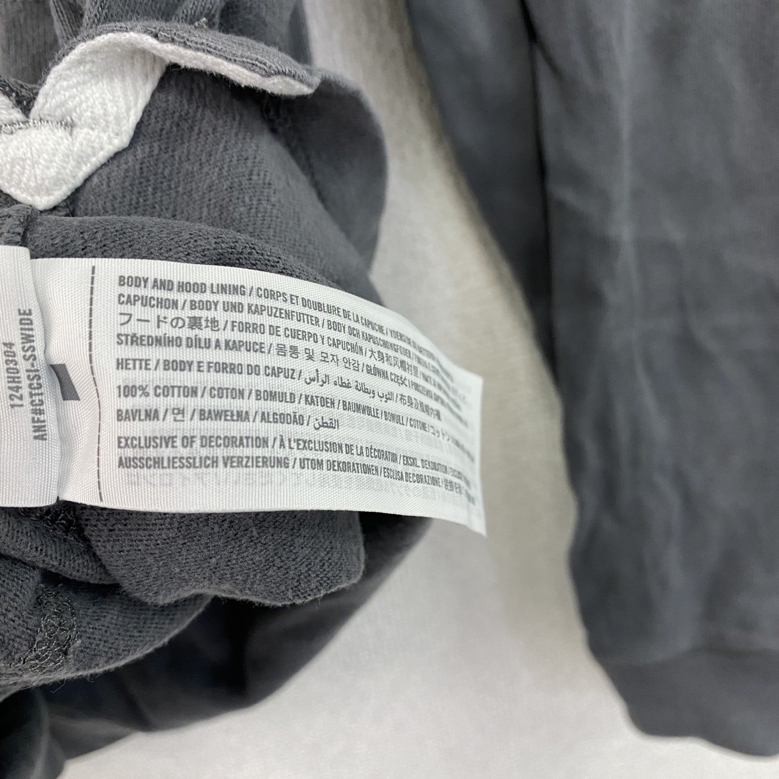 Abercrombie＆Fitch　アバクロンビー＆フィッチ　スウェットパーカー/フーディー　フェード　ダークグレー　Mサイズ