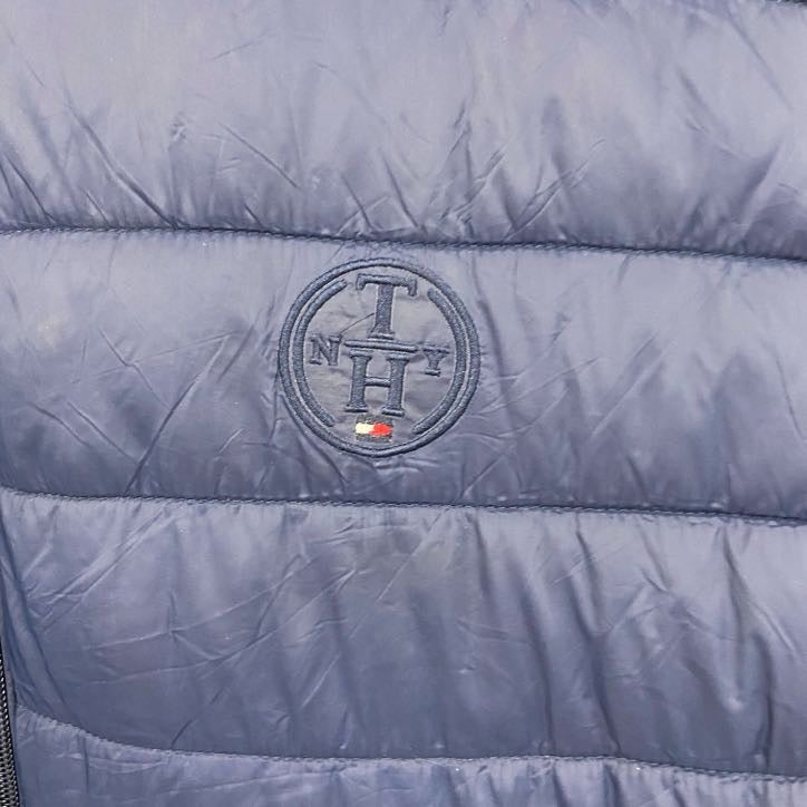 TOMMY HILFIGER　トミーヒルフィガー　フルジップ中綿ジャケット　紺　ネイビー　Lサイズ　古着