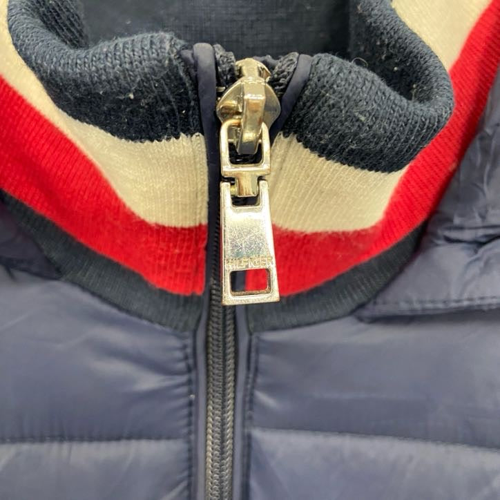 TOMMY HILFIGER　トミーヒルフィガー　フルジップ中綿ジャケット　紺　ネイビー　Lサイズ　古着