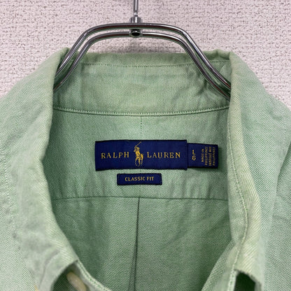 RALPH LAUREN　ラルフローレン　半袖ボタンダウンシャツ　オックスフォード　緑　グリーン　Lサイズ