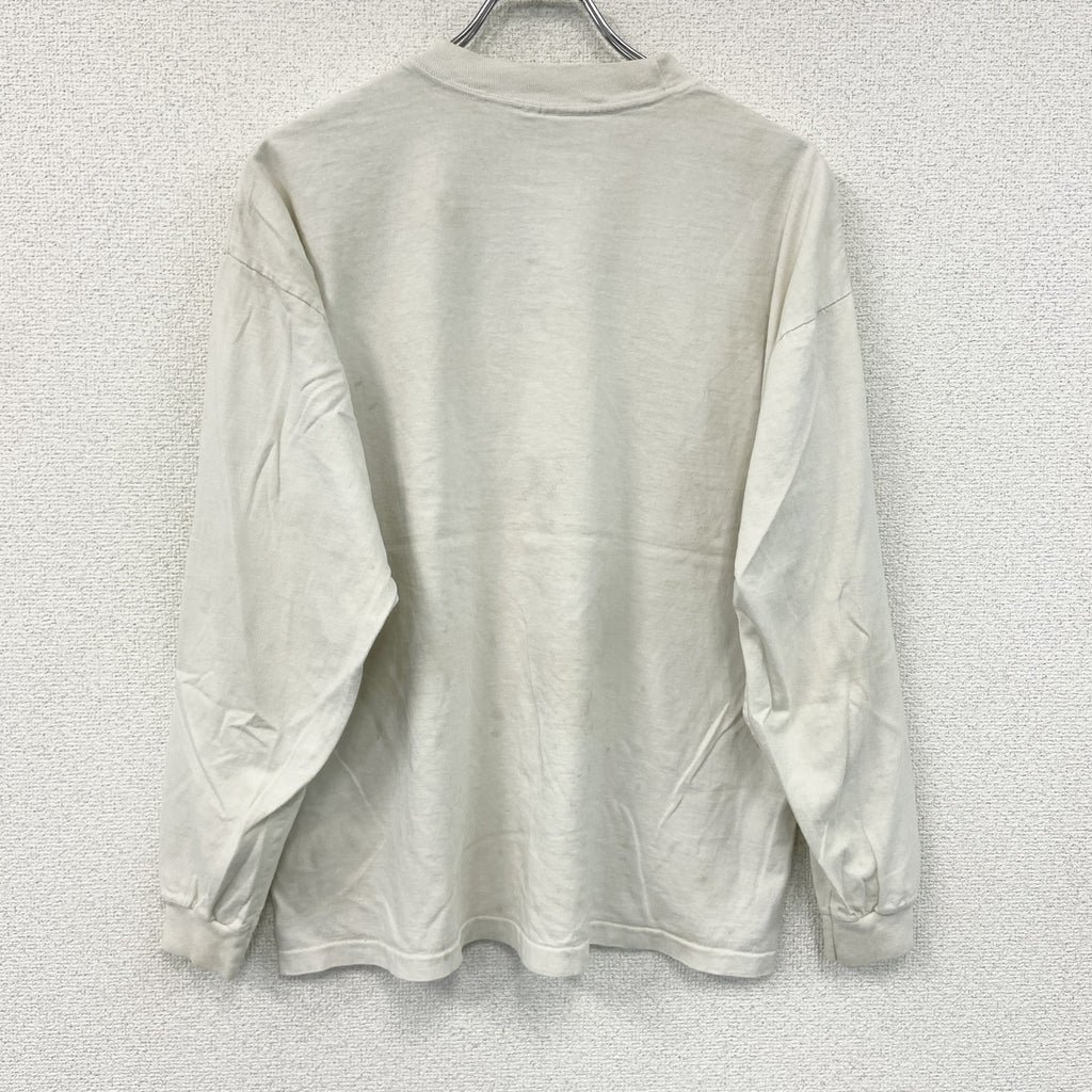 Murina　ムリナ　長袖Tシャツ/ロンT　シングルステッチ　白　ホワイト　XLサイズ カットソー メンズ コットン 古着