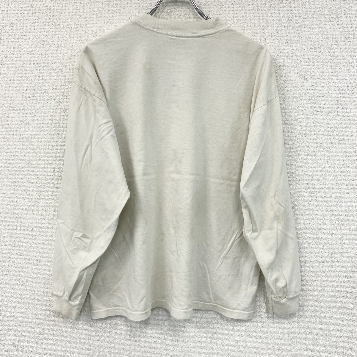 Murina　ムリナ　長袖Tシャツ/ロンT　シングルステッチ　白　ホワイト　XLサイズ カットソー メンズ コットン 古着
