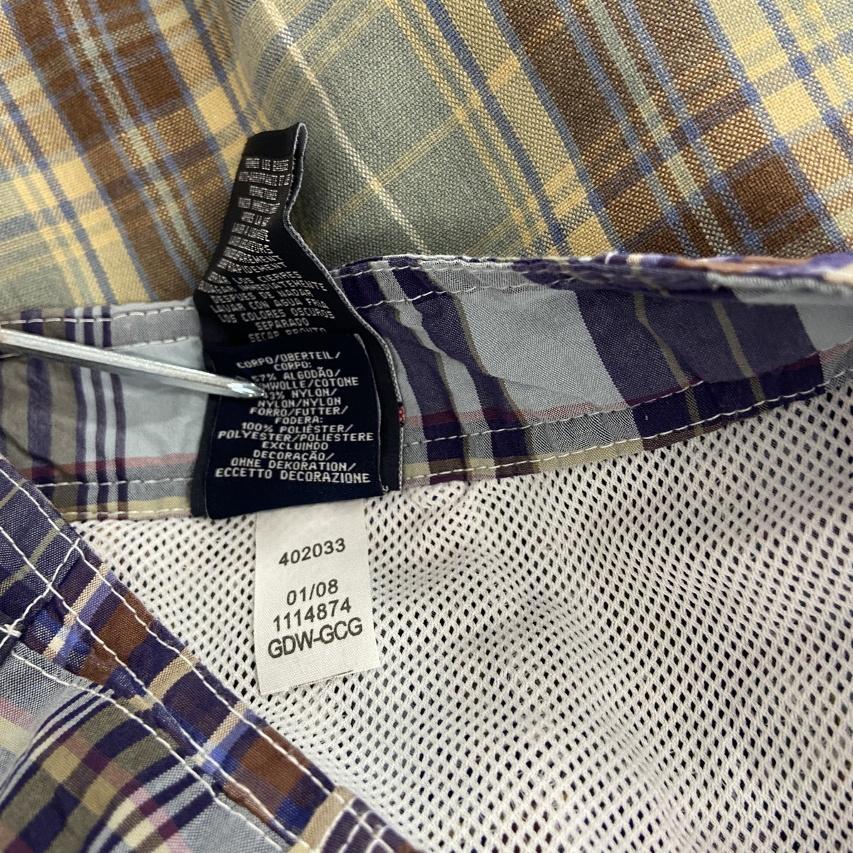 TOMMY HILFIGER　トミーヒルフィガー　ショートパンツ/ハーフパンツ　チェック柄　マルチカラー　Sサイズ　古着