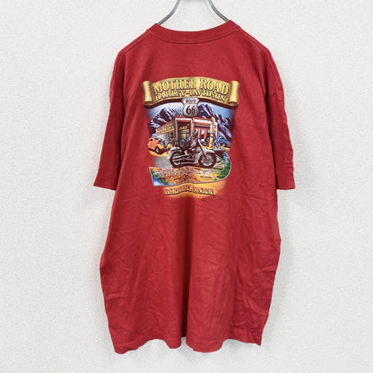 HARLEY DAVIDSON　ハーレーダビッドソン　半袖プリントTシャツ　赤　レッド　XLサイズ