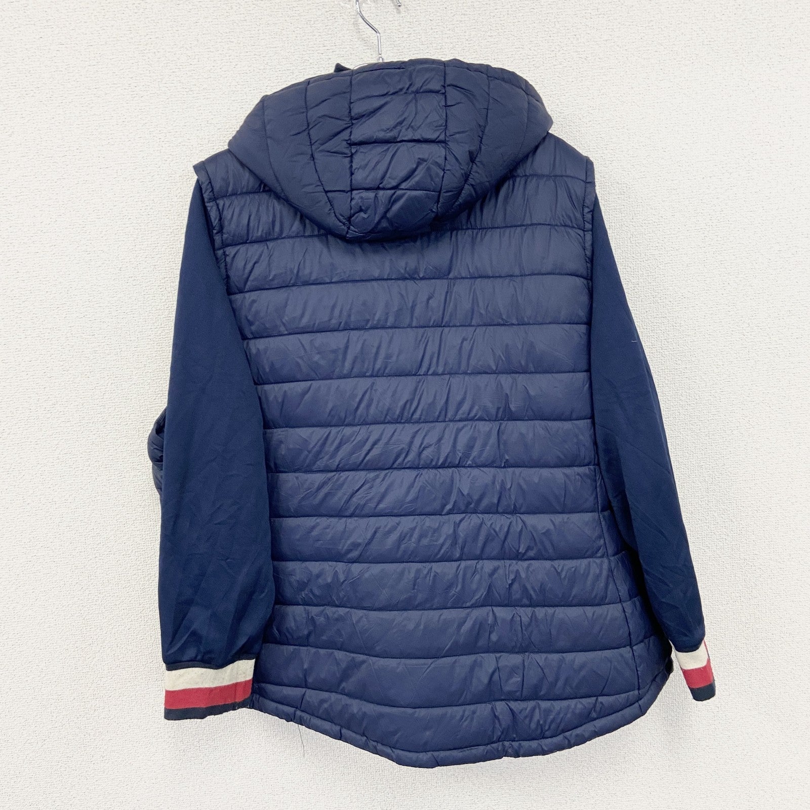 TOMMY HILFIGER　トミーヒルフィガー　フルジップ中綿ジャケット　紺　ネイビー　Lサイズ　古着