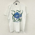 FRUIT OF THE LOOM　フルーツオブザルーム　半袖プリントTシャツ　シングルステッチ　白　ホワイト　Lサイズ　古着