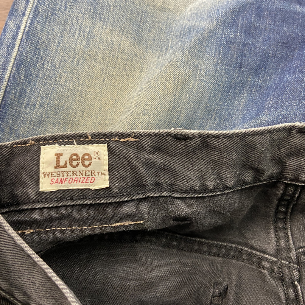 Lee　リー　ブラックデニムパンツ/ジーンズ　ジップフライ　黒　ブラック　古着