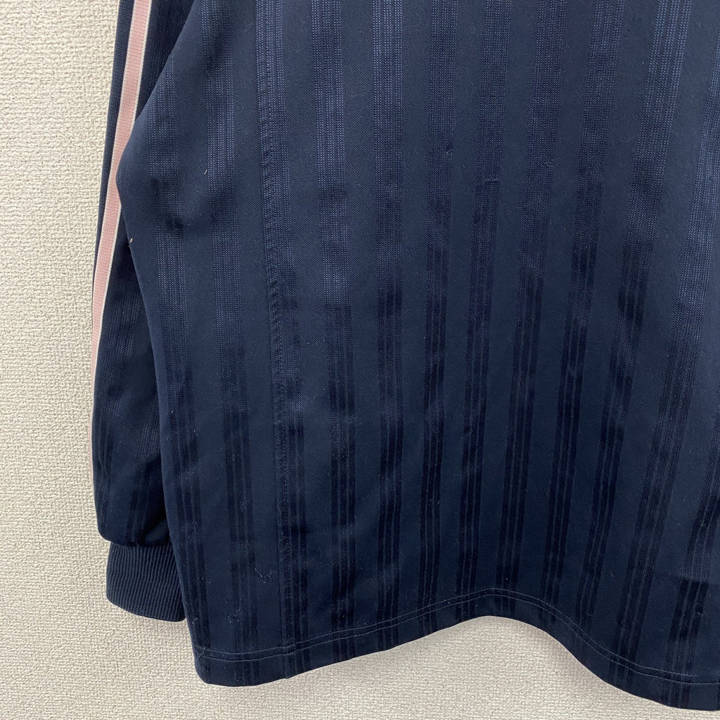 00s　adidas　アディダス　CLIMALITE　トラックジャケット/ジャージ　パフォーマンスロゴ　ラグランスリーブ　ネイビー　紺　Mサイズ　古着
