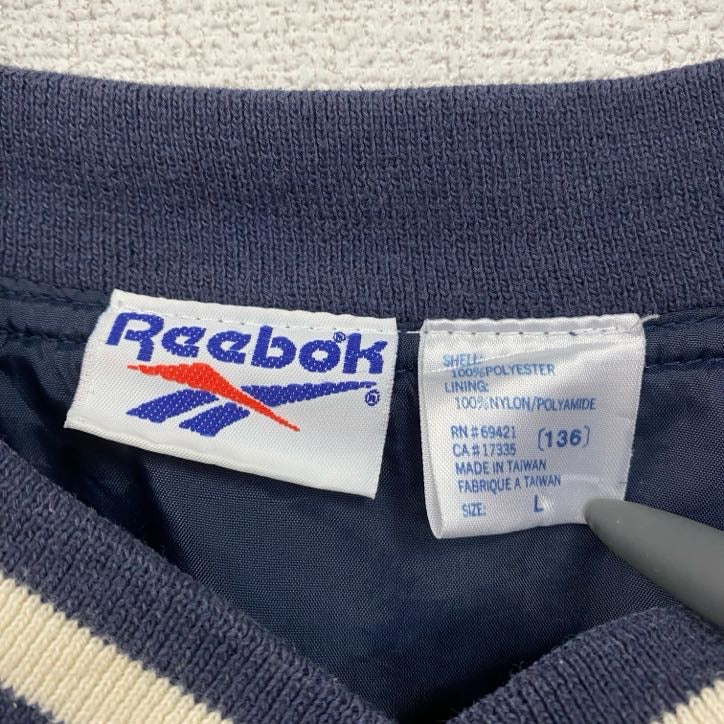 90s　Reebok　リーボック　プルオーバージャケット　ヴィンテージ　紺　ネイビー　Lサイズ　古着