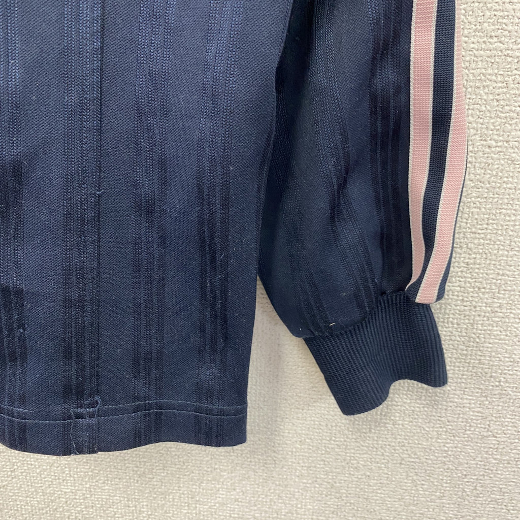 00s　adidas　アディダス　CLIMALITE　トラックジャケット/ジャージ　パフォーマンスロゴ　ラグランスリーブ　ネイビー　紺　Mサイズ　古着