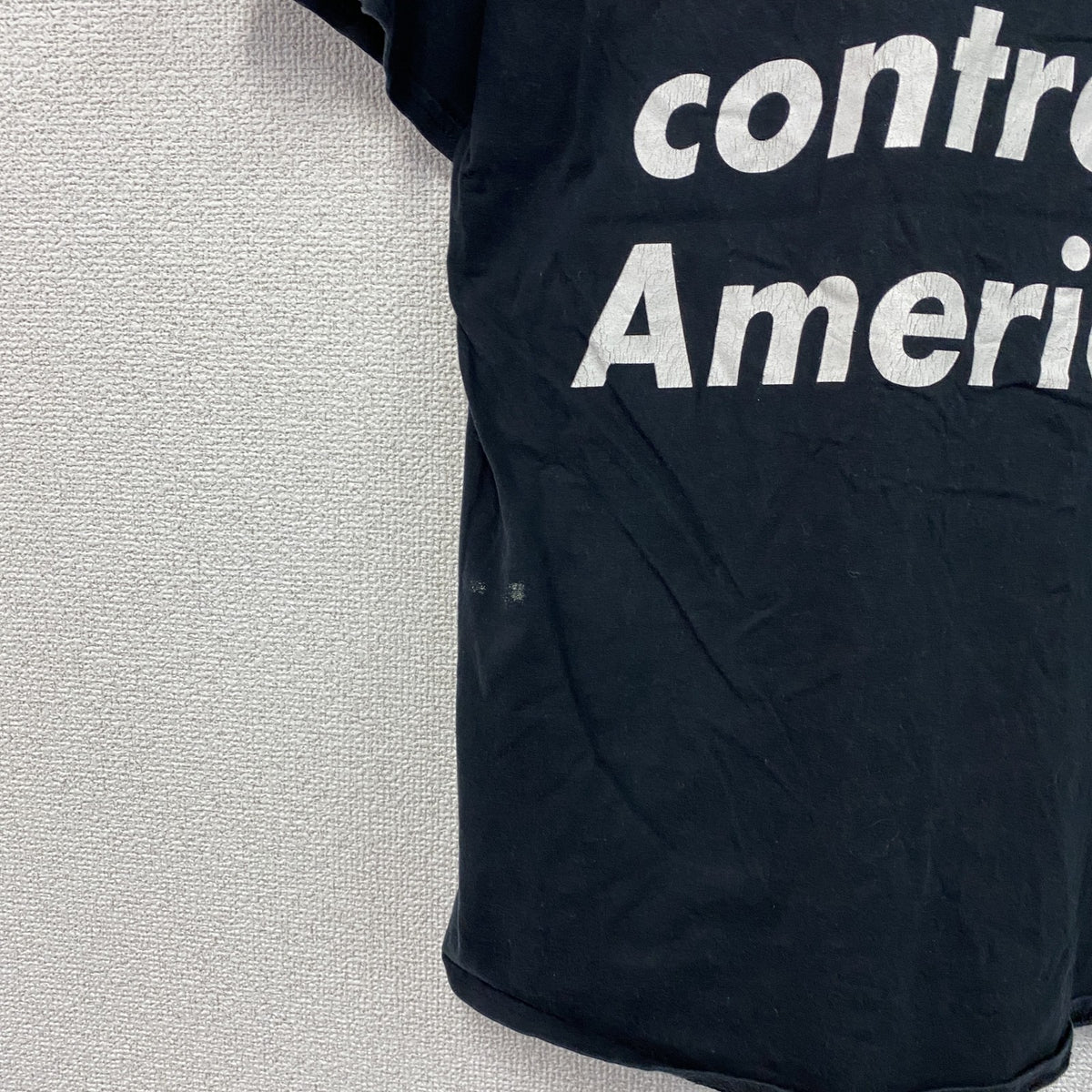 半袖フォトプリントTシャツ　両面プリント　黒　ブラック　XLサイズ　古着