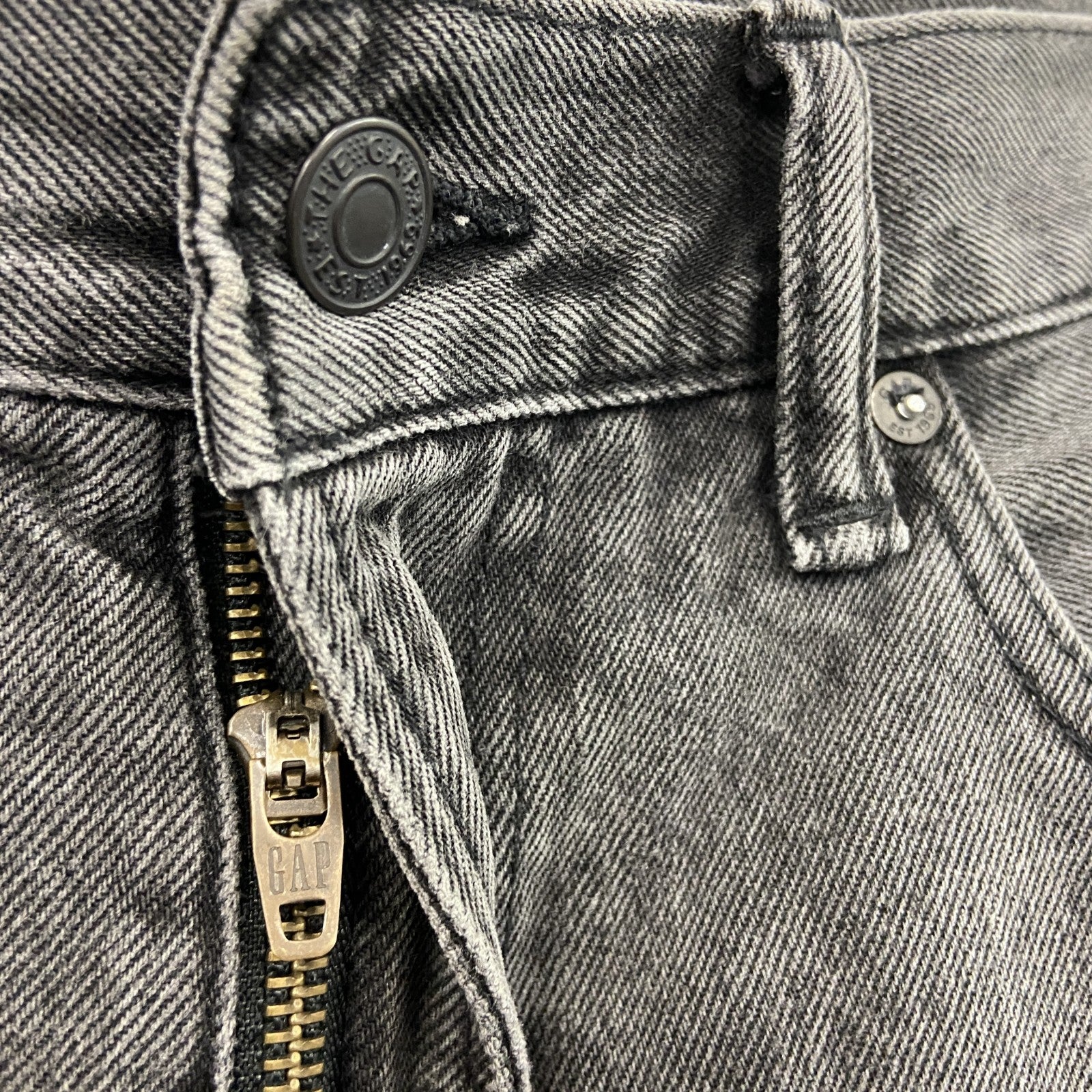 GAP　ギャップ　ブラックデニムパンツ/ジーンズ　ジップフライ　黒　ブラック　W31サイズ　古着