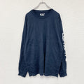 carhatt　カーハート　長袖プリントTシャツ/ロンT　紺　ネイビー　Mサイズ カットソー メンズ コットン 古着