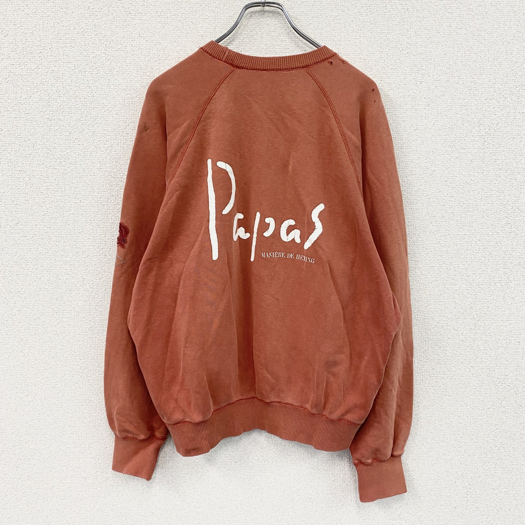 Papas　パパス　スウェット/トレーナー　赤　レッド　Mサイズ　古着