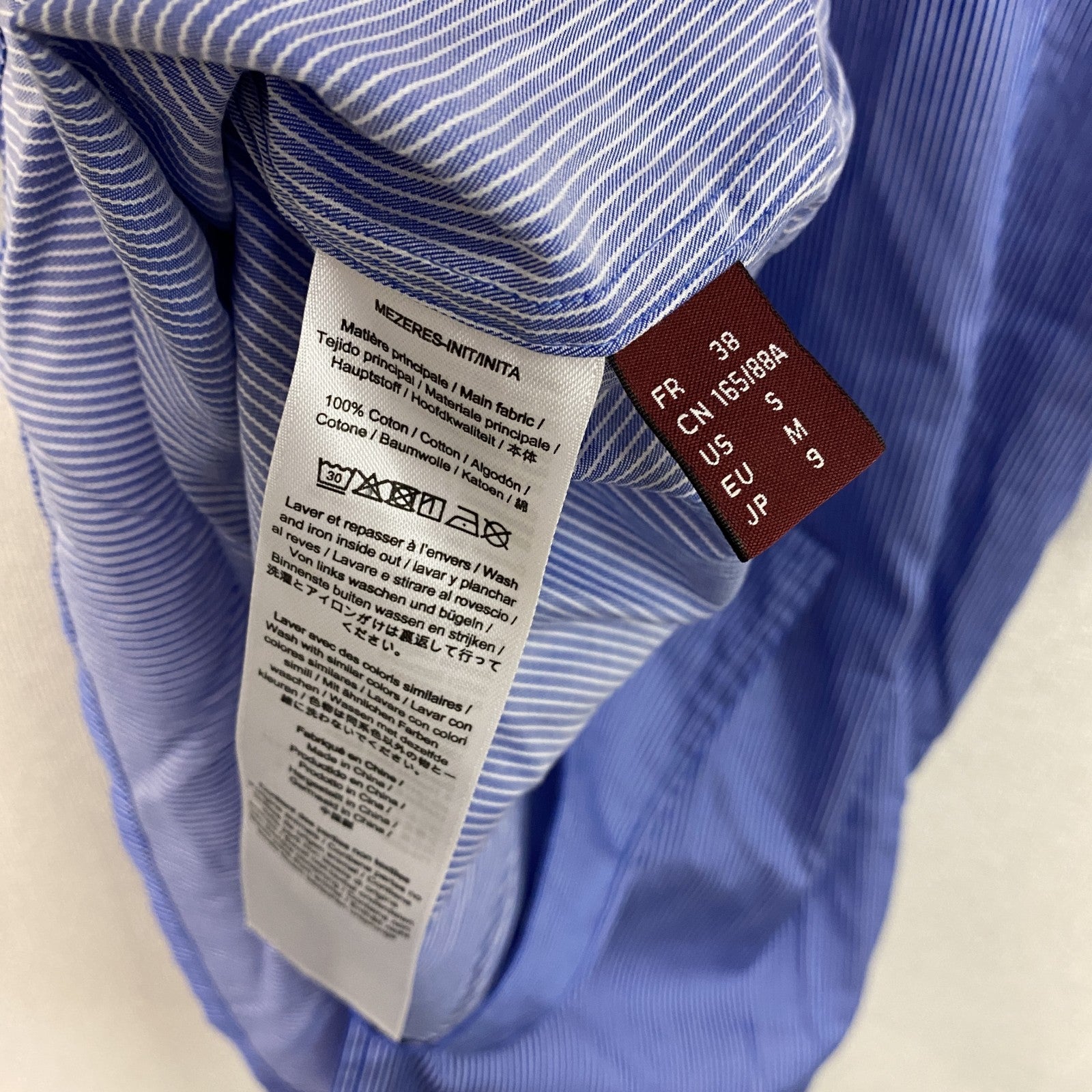 COMPTOIR DES COTONNIERS　コントワーデコトニエ　シャツワンピース　青　ブルー　9サイズ