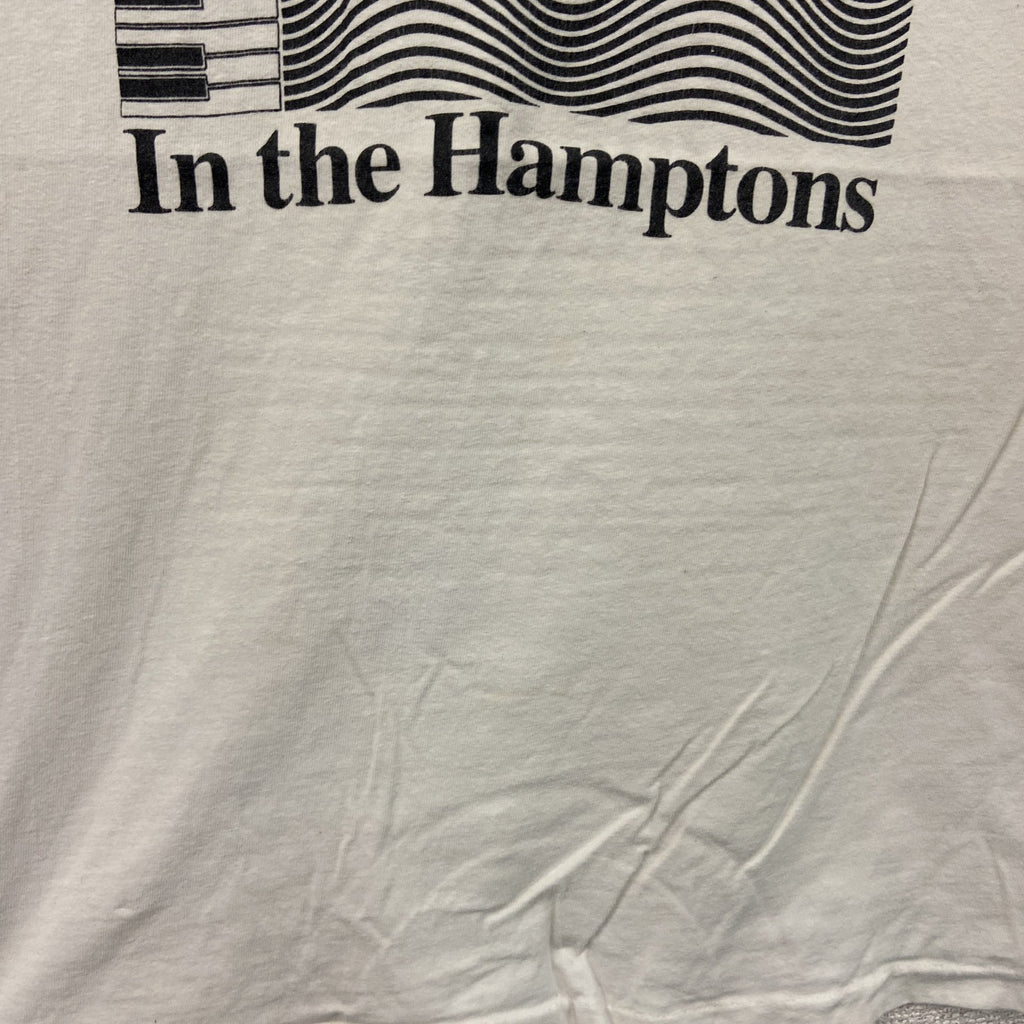 Hanes　ヘインズ　半袖プリントTシャツ　シングルステッチ　白　ホワイト　Lサイズ カットソー メンズ コットン 古着