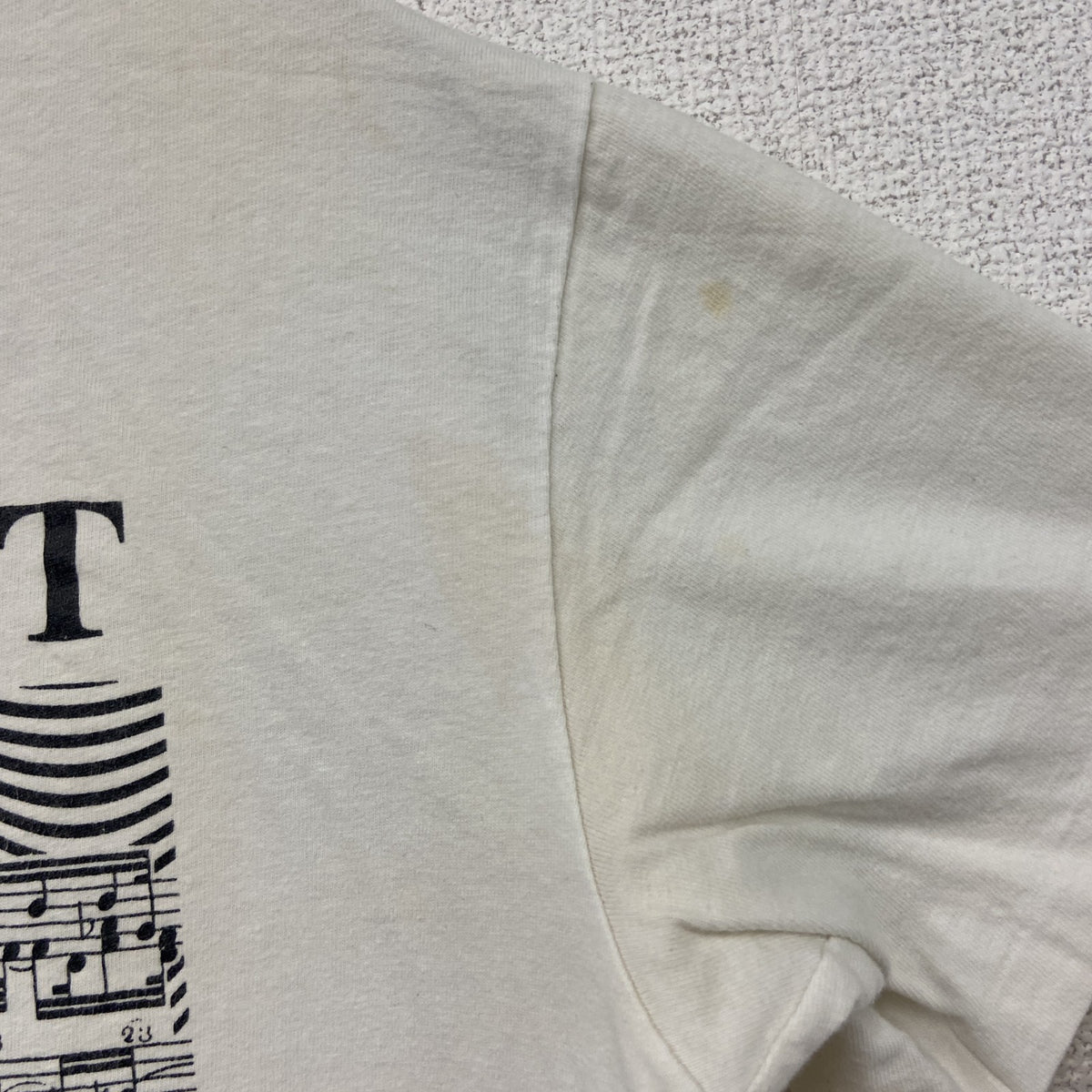Hanes　ヘインズ　半袖プリントTシャツ　シングルステッチ　白　ホワイト　Lサイズ カットソー メンズ コットン 古着