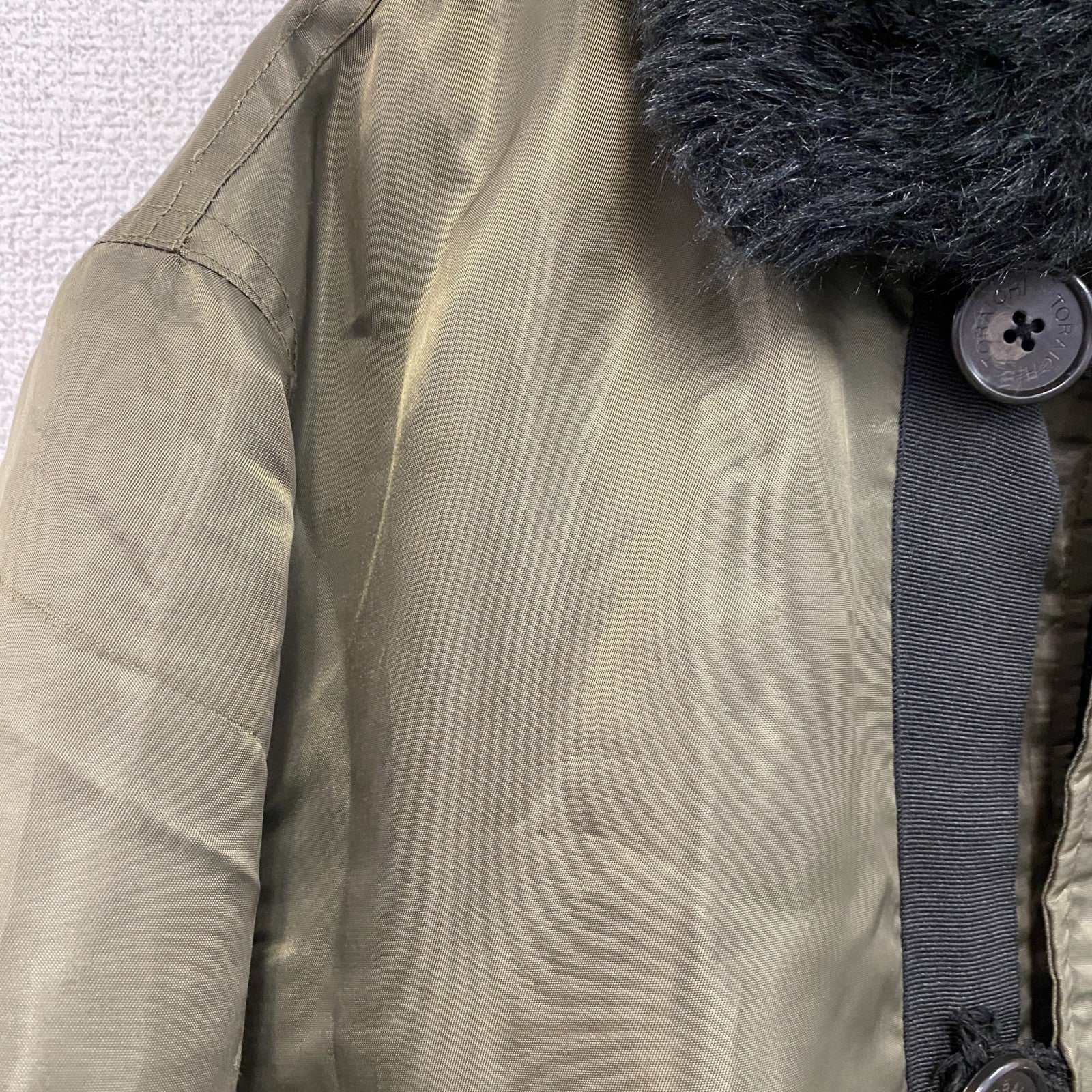 TORAICHI　寅壱　3993-124　防寒ライダースⅢジャケット　ファー付き　比翼仕立て　ジップポケット　カーキ　3Lサイズ
