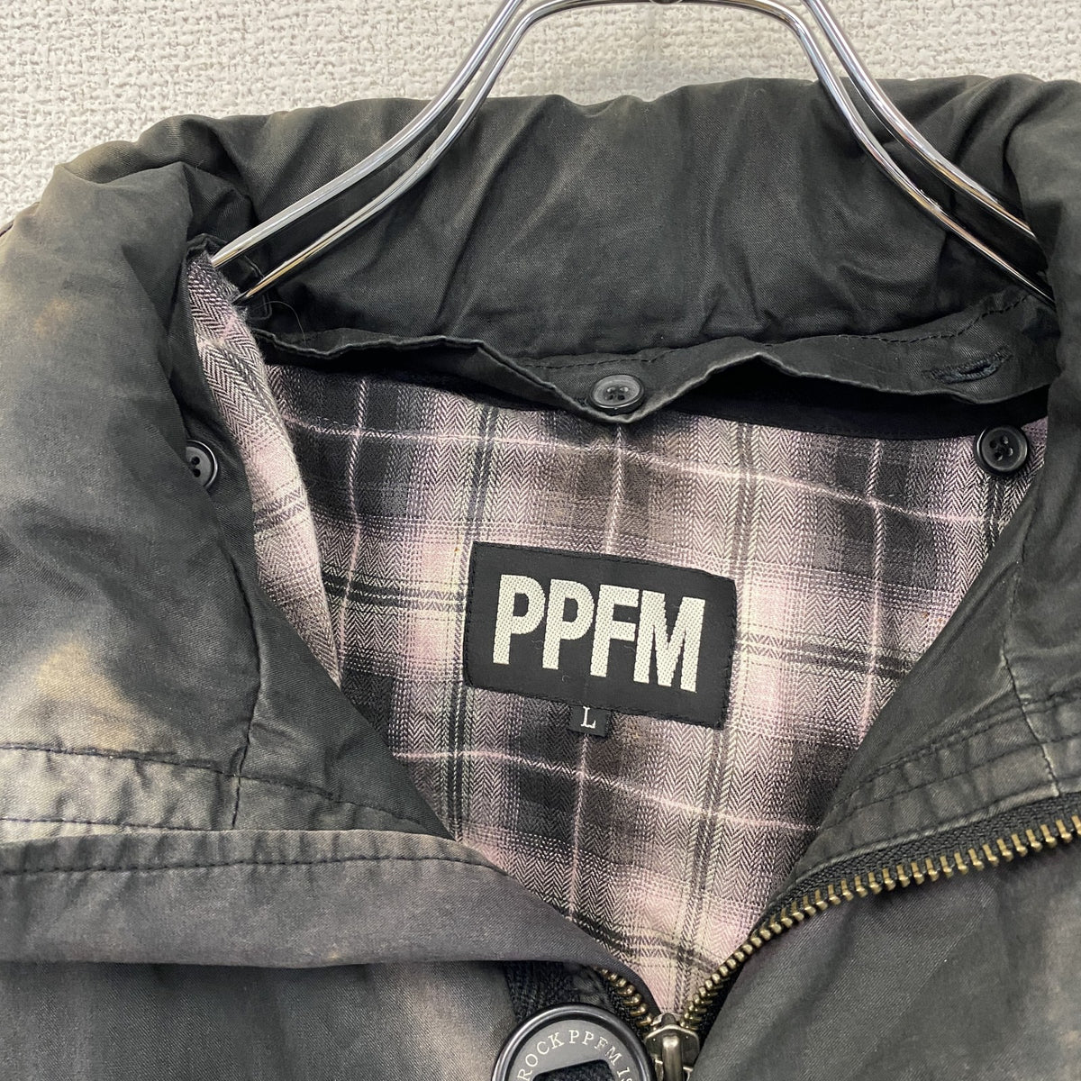 PPFM　ピーピーエフエム　ミリタリーコート　黒　ブラック　Lサイズ　古着