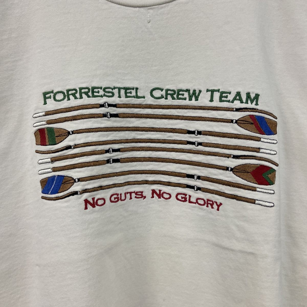 THE AUSSIE T COMPANY　半袖プリントTシャツ　シングルステッチ　白　ホワイト　Mサイズ カットソー メンズ コットン 古着