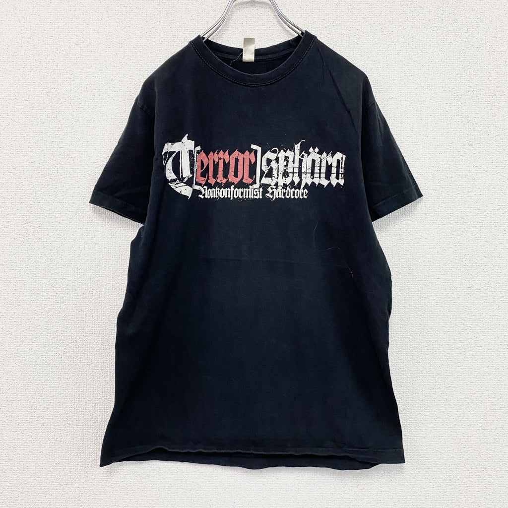 Terrorisphere　テロリスフェア　半袖プリントTシャツ　バンドT　黒　ブラック　　古着