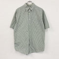 L.L.Bean　エルエルビーン　半袖ボタンダウンシャツ　ギンガムチェック柄　緑　グリーン　Mサイズ　古着