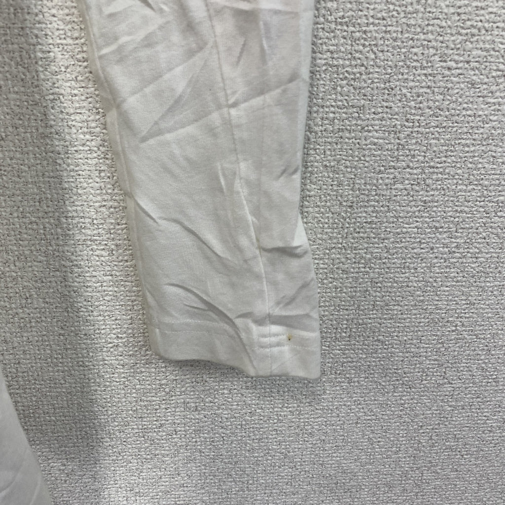 adidas　アディダス　長袖プリントTシャツ/ロンT　白　ホワイト　Mサイズ　古着