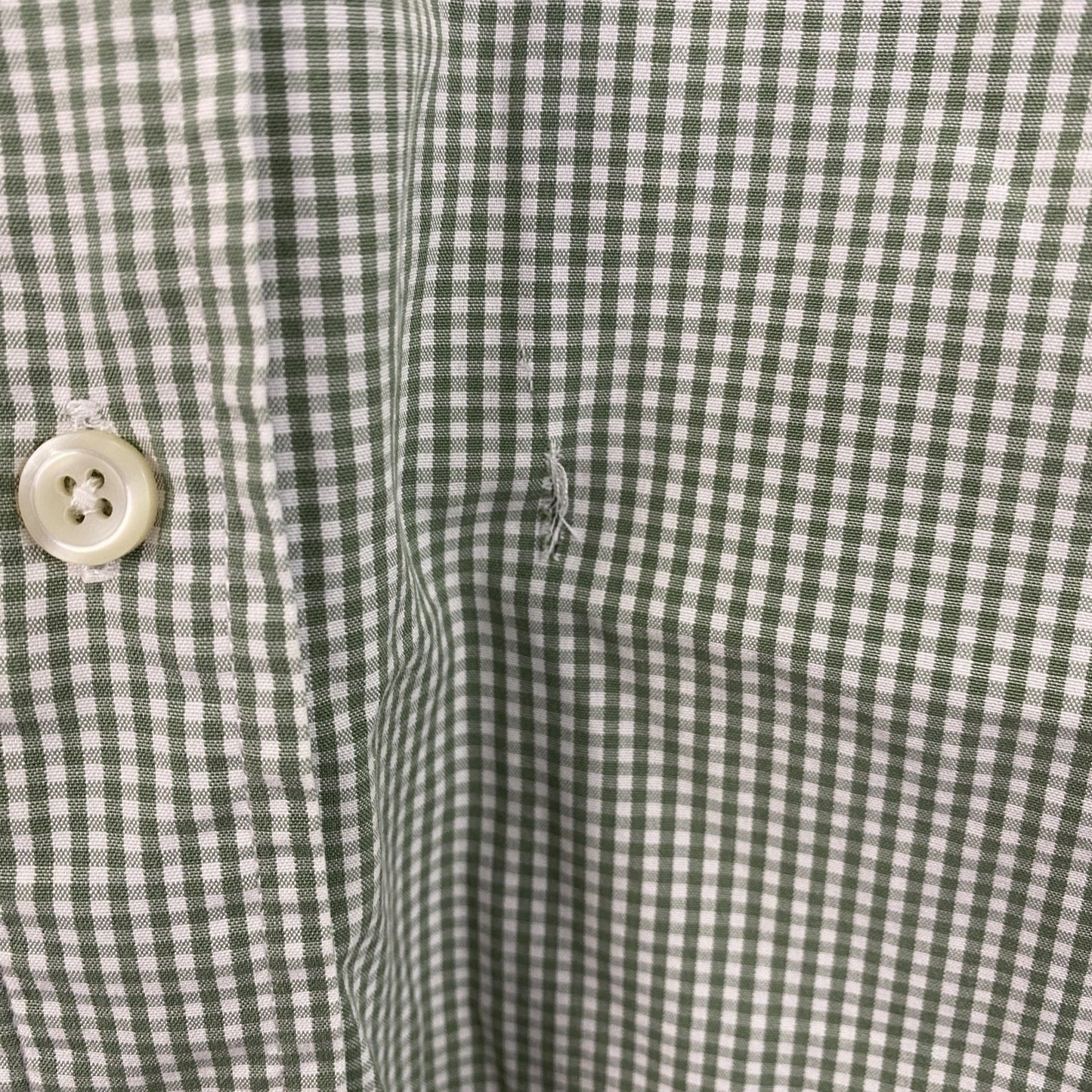L.L.Bean　エルエルビーン　半袖ボタンダウンシャツ　ギンガムチェック柄　緑　グリーン　Mサイズ