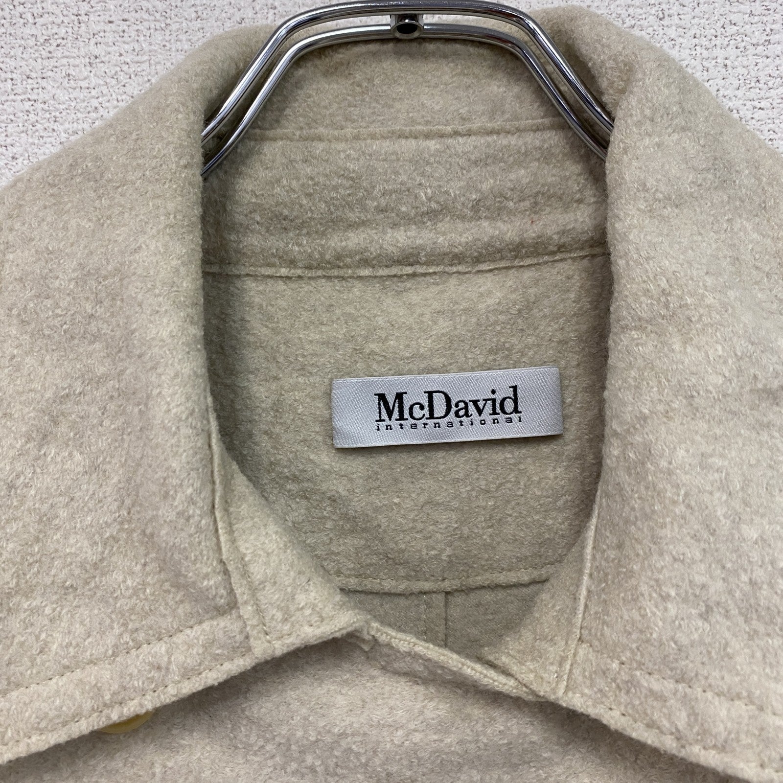 McDavid　マックデイビッド　ダブルブレストショートトレンチコート　ベージュ　イタリア製　46サイズ　古着