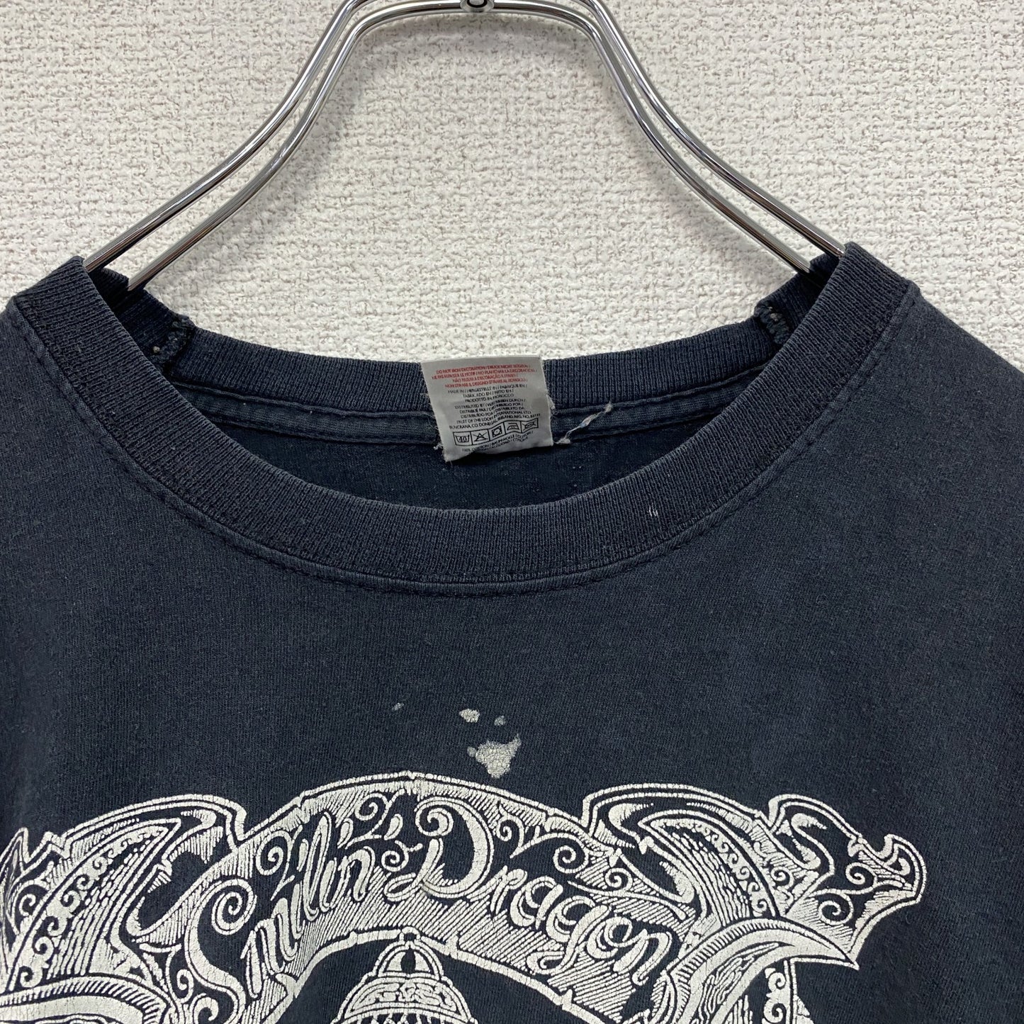 FRUIT OF THE LOOM　フルーツオブザルーム　半袖プリントTシャツ　黒　ブラック　Lサイズ