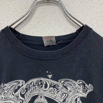FRUIT OF THE LOOM　フルーツオブザルーム　半袖プリントTシャツ　黒　ブラック　Lサイズ