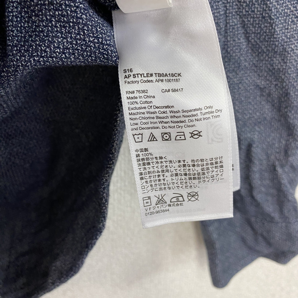 Timberland　ティンバーランド　長袖シャツ　エルボーパッチ　紺　ネイビー　Lサイズ