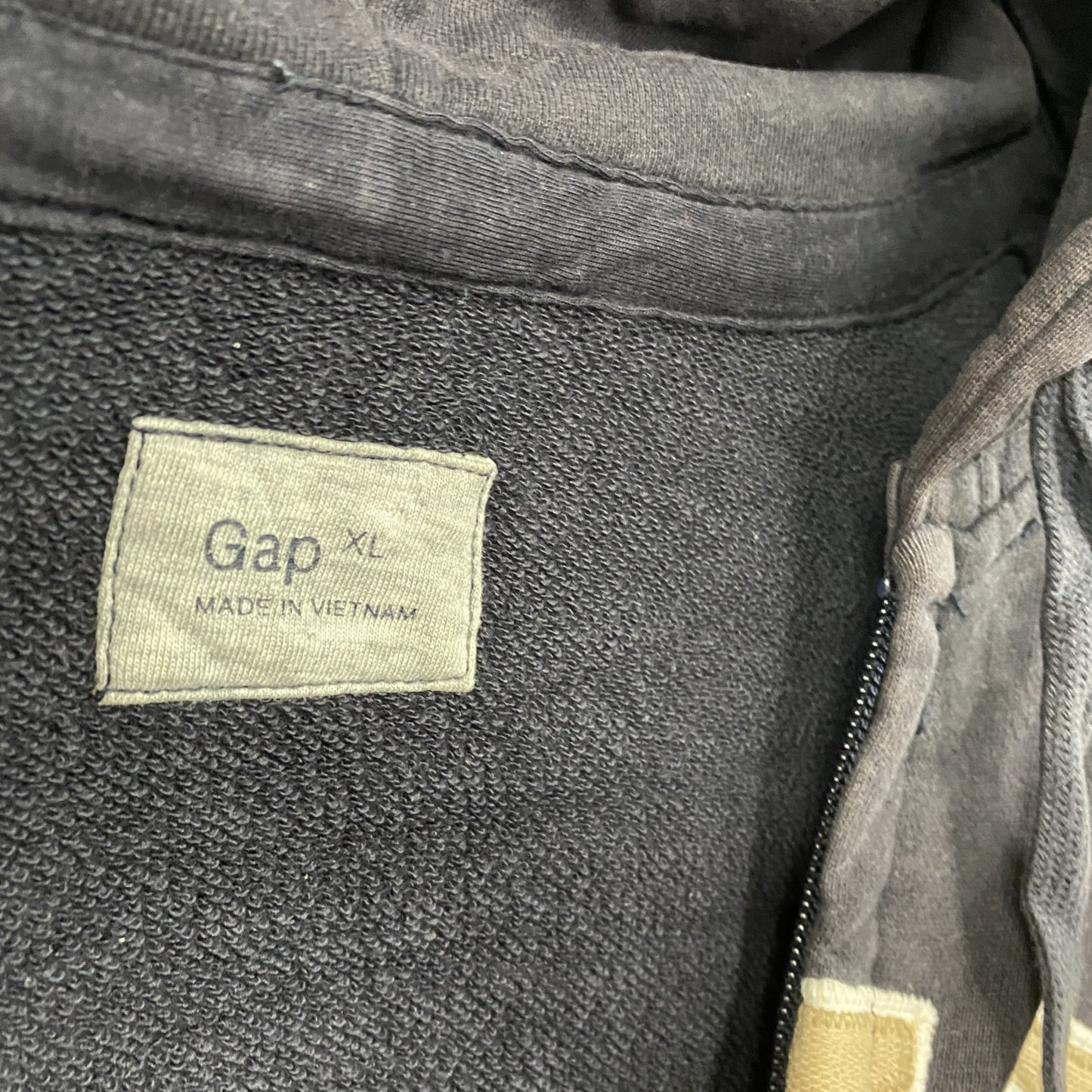 GAP　ギャップ　フルジップスウェットパーカー/フーディー　紺　ネイビー　XLサイズ
