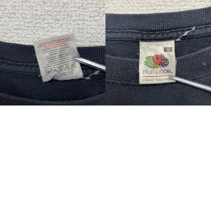 FRUIT OF THE LOOM　フルーツオブザルーム　半袖プリントTシャツ　黒　ブラック　Lサイズ