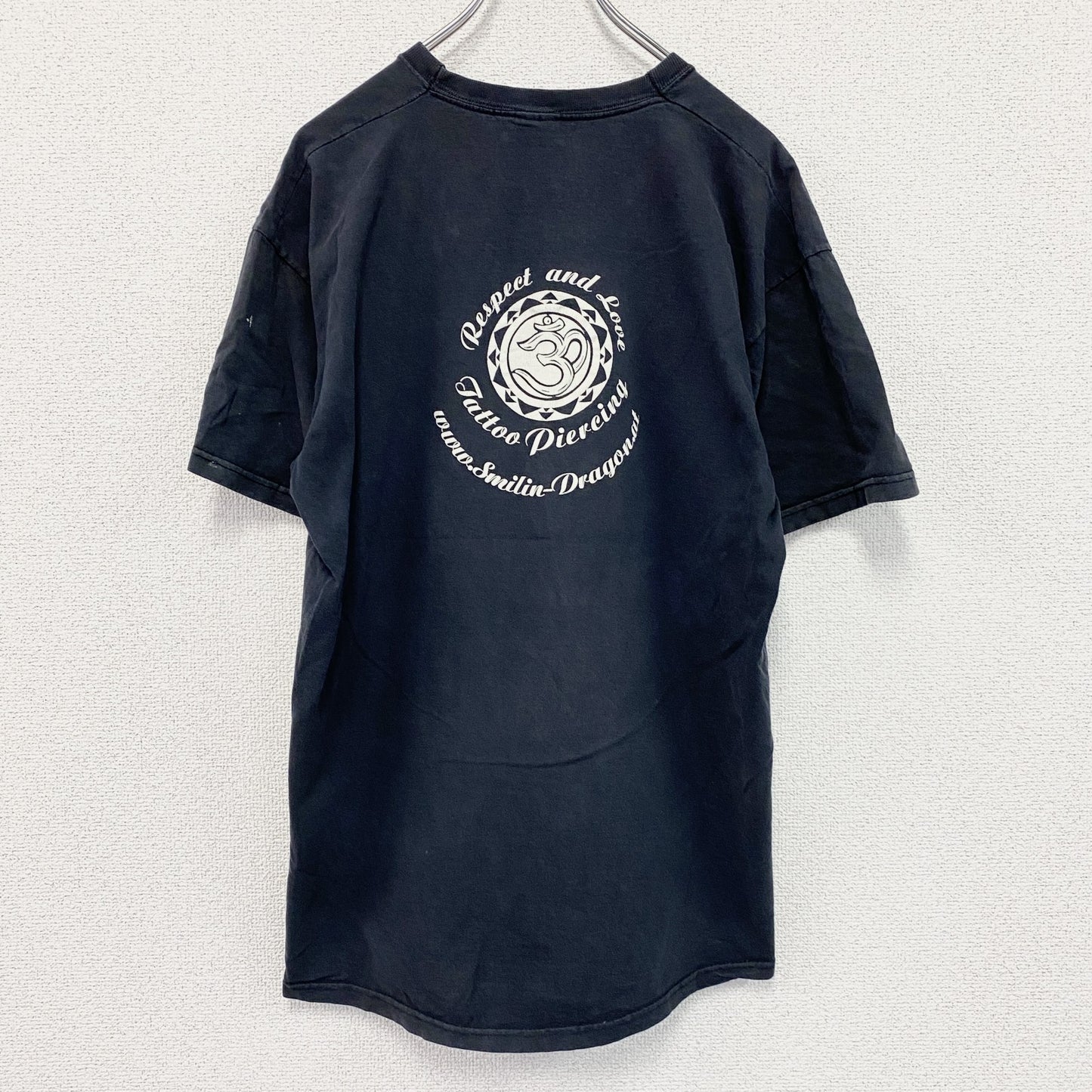 FRUIT OF THE LOOM　フルーツオブザルーム　半袖プリントTシャツ　黒　ブラック　Lサイズ