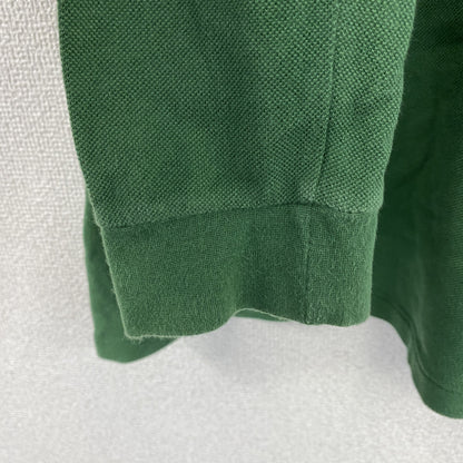LACOSTE　ラコステ　長袖ポロシャツ　刺ロゴ　無地　緑　グリーン　Mサイズ