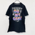 NIKE　ナイキ　半袖プリントTシャツ　スウッシュ　3連プリント　黒　ブラック　古着