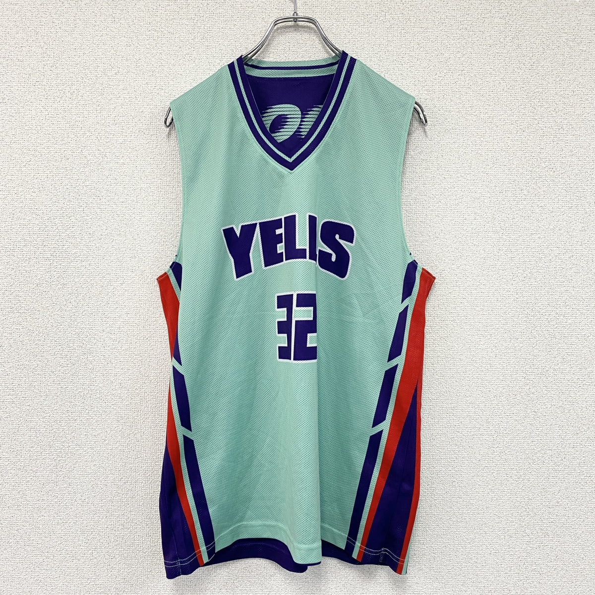 TRES　YELLS　ビブス　ゼッケン　リバーシブル　紫　パープル　水色　ライトブルー　Oサイズ　古着