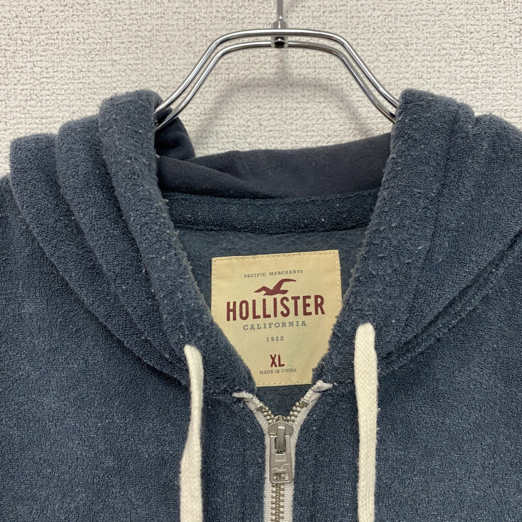 HOLLISTER　ホリスター　フルジップスウェットパーカー/フーディー　紺　ネイビー　XLサイズ