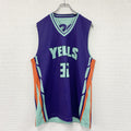 TRES　YELLS　ビブス　ゼッケン　リバーシブル　紫　パープル　水色　ライトブルー　Oサイズ　古着