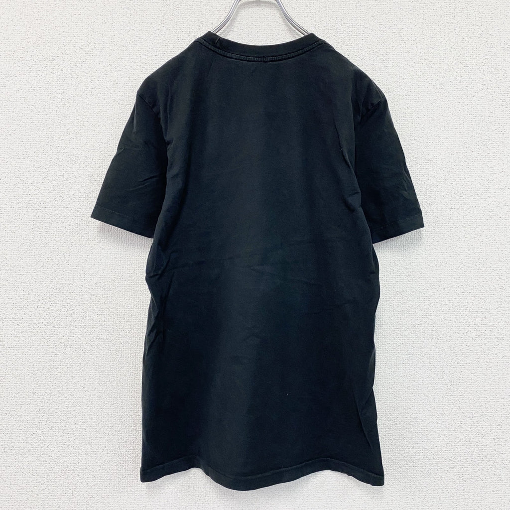 NIKE　ナイキ　半袖プリントTシャツ　スウッシュ　3連プリント　黒　ブラック　古着