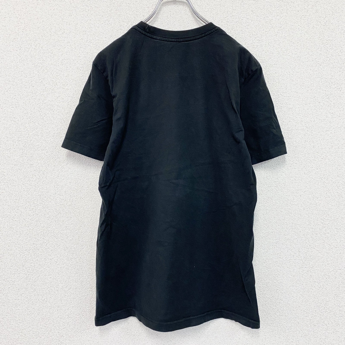 NIKE　ナイキ　半袖プリントTシャツ　スウッシュ　3連プリント　黒　ブラック　古着