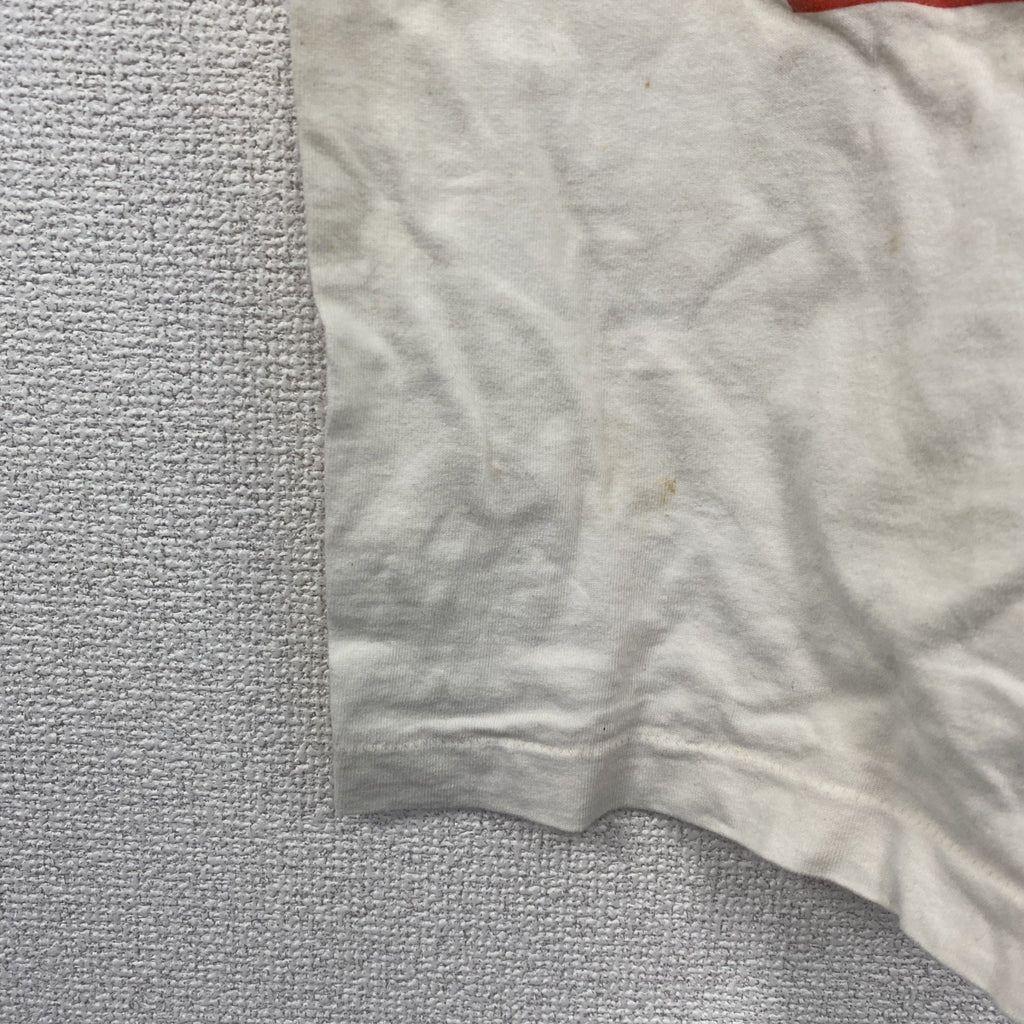 90s　FRUIT OF THE LOOM　フルーツオブザルーム　半袖プリントTシャツ　ヴィンテージ　白　ホワイト　Lサイズ　古着