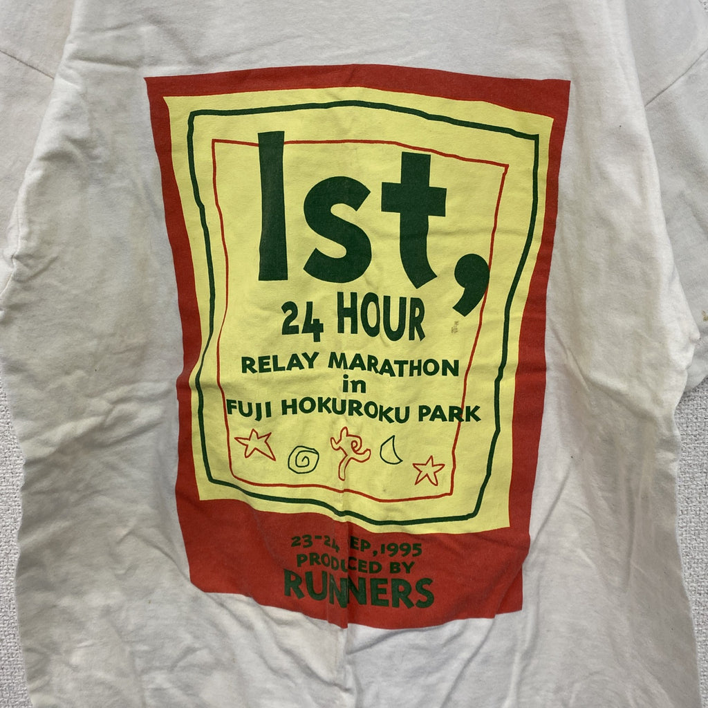 90s　FRUIT OF THE LOOM　フルーツオブザルーム　半袖プリントTシャツ　ヴィンテージ　白　ホワイト　Lサイズ　古着